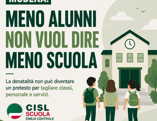 MENO ALUNNI NON PUÒ SIGNIFICARE MENO SCUOLA. NO ALLA LOGICA DEI TAGLI COL FOGLIO EXCEL