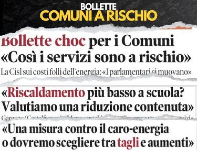 ENERGIA, CISL: “COMUNI ALLA CANNA DEL GAS.  I PARLAMENTARI MODENESI NON LI LASCINO SOLI”