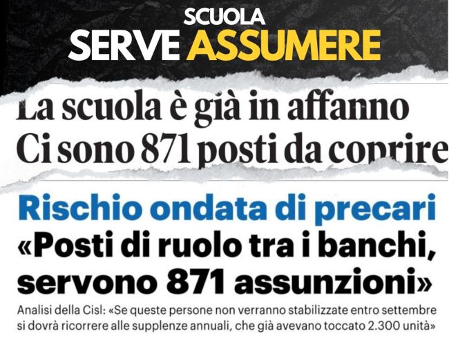 SCUOLA, A REGGIO CACCIA A OLTRE 871 TRA DOCENTI E ATA DI RUOLO. TROPPI TRASFERIMENTI, SPIA DI UN COSTO ECCESSIVO DELLA VITA”