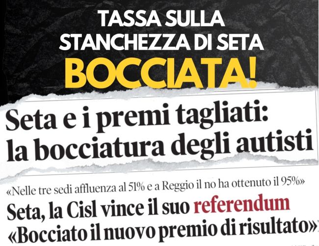 GLI AUTISTI BOCCIANO LA TASSA SULLA STANCHEZZA. FIT CISL: “ORA SETA SI FERMI O ANDREMO IN PROCURA”