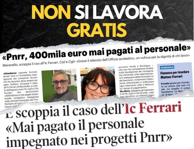 PROGETTI PNRR, SCOPPIA IL CASO DELL’IC FERRARI. 400.000 EURO MAI PAGATI AL PERSONALE