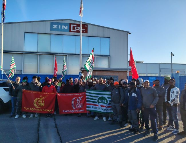 SCIOPERO GIOVEDÌ 7 MAGGIO ALLA ZINCOL DI SAN FELICE SUL PANARO PER IL RINNOVO DEL CONTRATTO