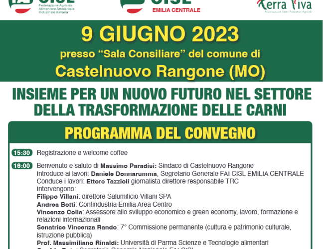 Insieme per un nuovo futuro nel settore della trasformazione delle carni