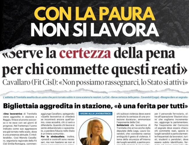 REGGIO, LEI FINISCE IN OSPEDALE, IL PRESUNTO AGGRESSORE TORNA IN STAZIONE FIT CISL: “CHE SICUREZZA STIAMO GARANTENDO?”